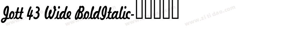 Jott 43 Wide BoldItalic字体转换